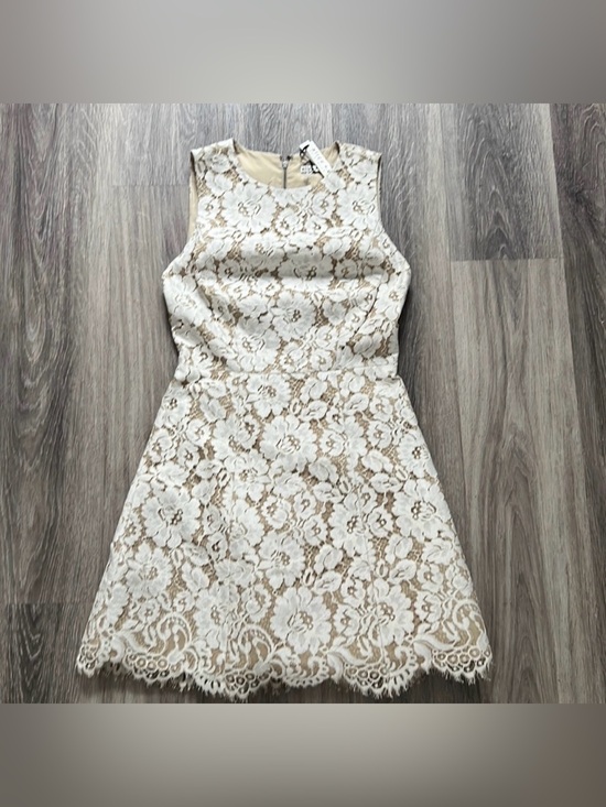 Alice + Olivia Dresses & Skirts - Alice + Olivia Ivory Lace Sleeveless Mini Dress Size 4 Clyde Delicate Feminine